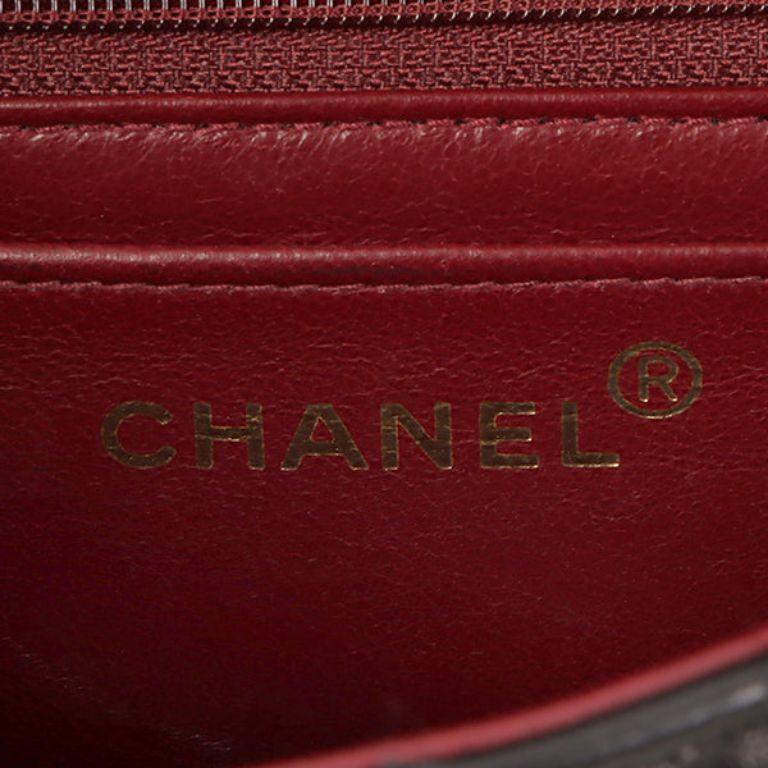 Chanel Around 1995 Made Tortoiseshell Classic Flap Chain Bag 25Cm Black For Sale 14