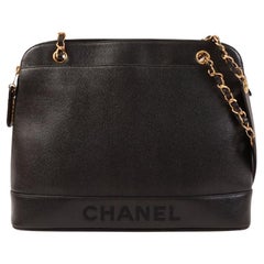 chanel tote caviar black bag