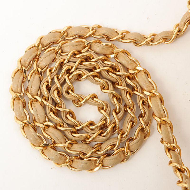 Chanel Around 1998 Made Rattan Turn-Lock Basket Chain Bag Beige 11