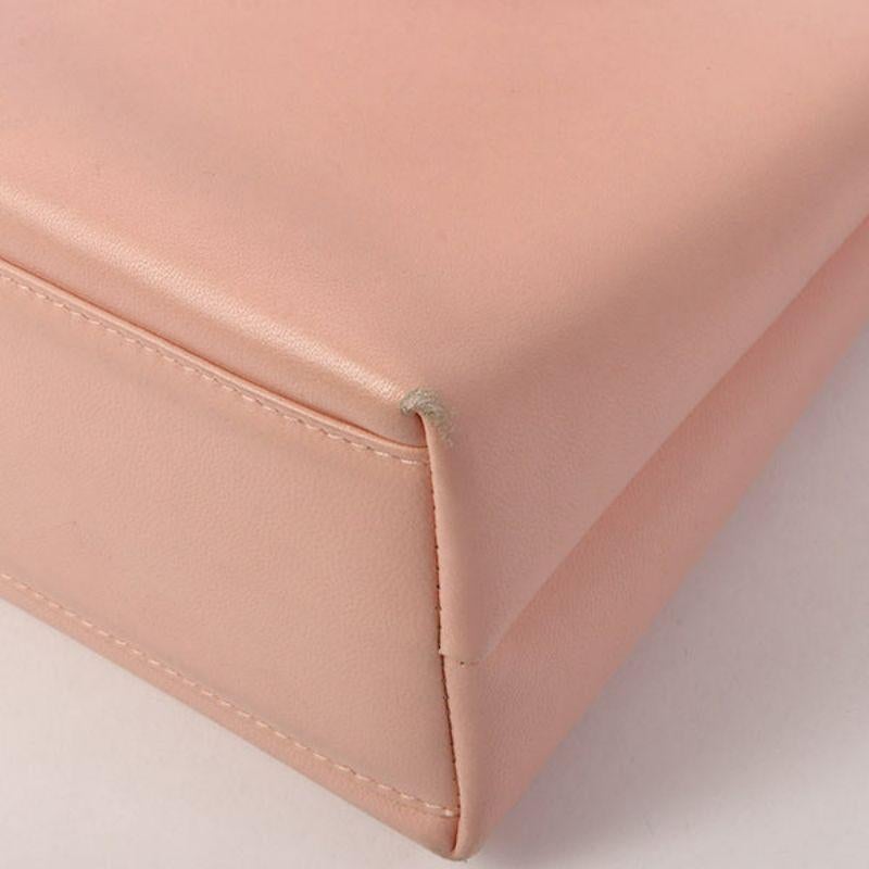 Chanel Around 1998 Made Turn-Lock Top Handle Bag Pink 6