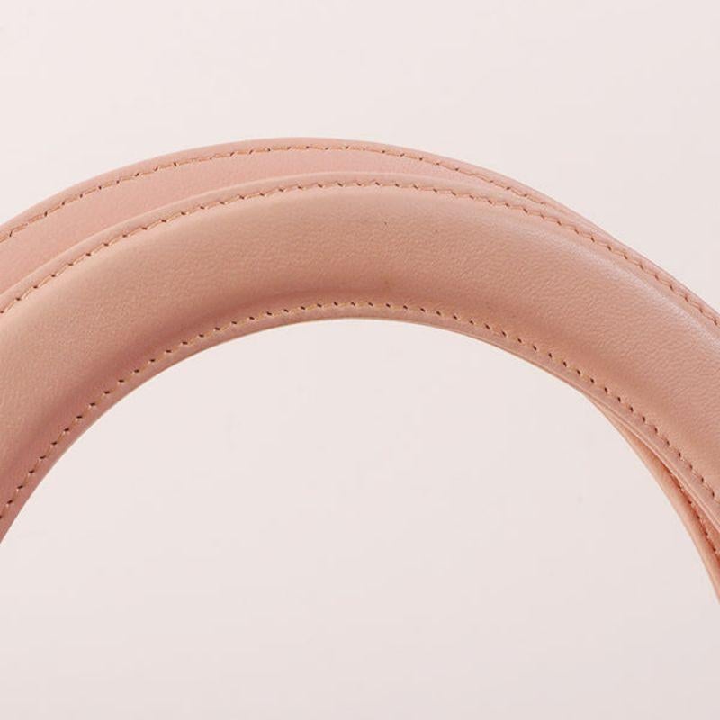 Chanel Around 1998 Made Turn-Lock Top Handle Bag Pink 11
