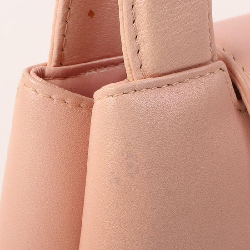 Chanel Around 1998 Made Turn-Lock Top Handle Bag Pink 12