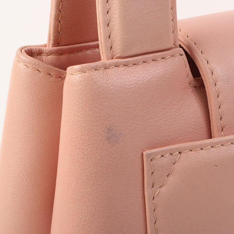 Chanel Around 1998 Made Turn-Lock Top Handle Bag Pink 15