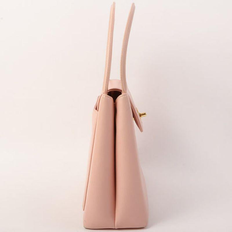 Women's Chanel Around 1998 Made Turn-Lock Top Handle Bag Pink