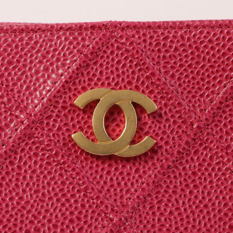 Chanel Around 2000 Made Caviar Skin Wild Stitch CC Mark Tote Bag Rose Pink For Sale 6