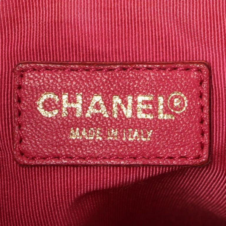 Chanel Around 2000 Made Caviar Skin Wild Stitch CC Mark Tote Bag Rose Pink For Sale 14