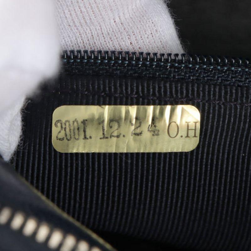 Chanel Around 2001 Made Chocolate Bar Stitch Cc Mark Plate Chain Bag Dark Navy 7