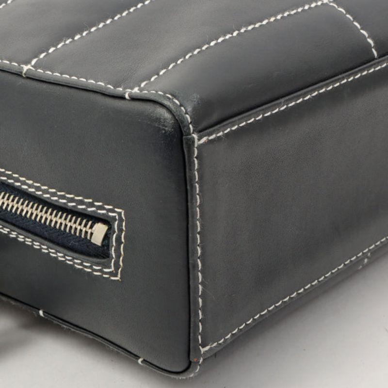 Chanel Around 2001 Made Chocolate Bar Stitch Cc Mark Plate Chain Bag Dark Navy 10