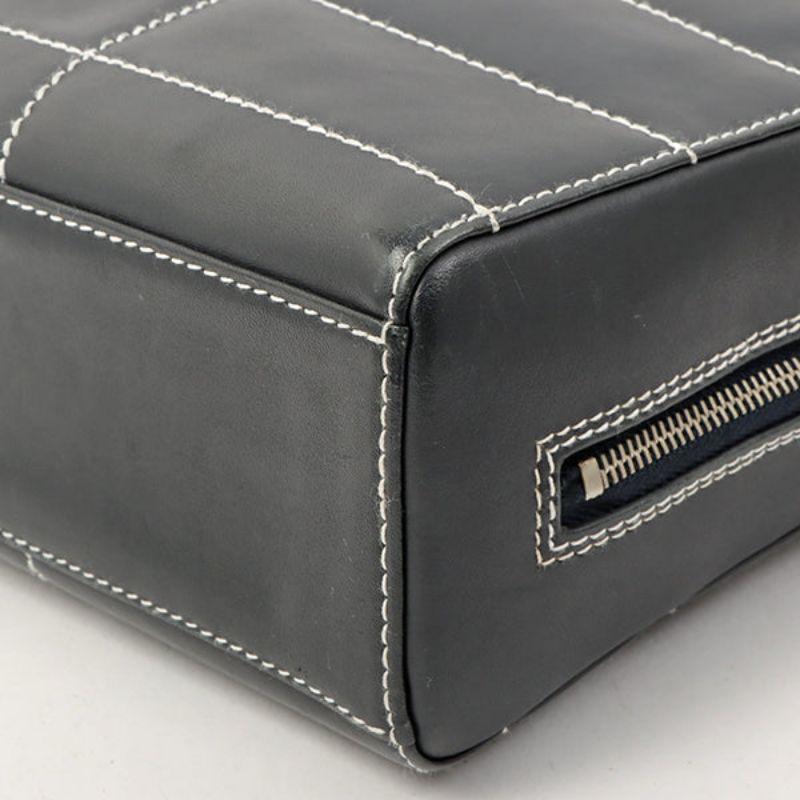 Chanel Around 2001 Made Chocolate Bar Stitch Cc Mark Plate Chain Bag Dark Navy 11