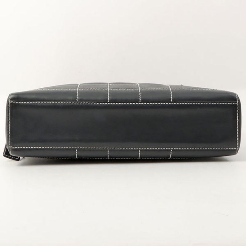 Chanel Around 2001 Made Chocolate Bar Stitch Cc Mark Plate Chain Bag Dark Navy 12
