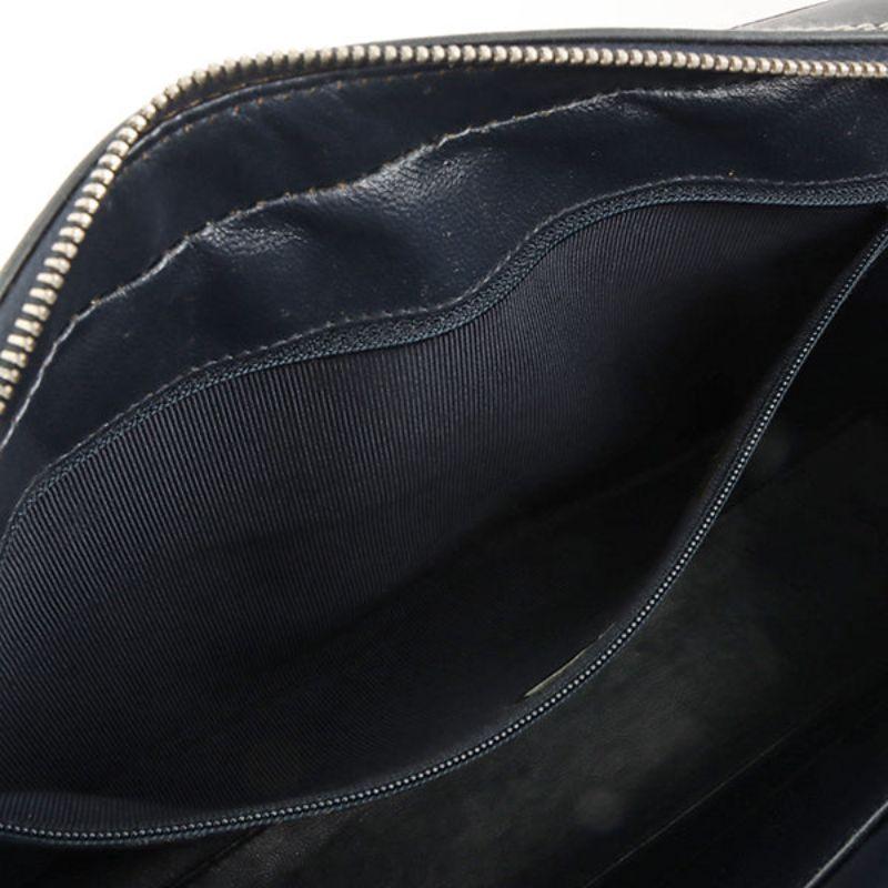 Chanel Around 2001 Made Chocolate Bar Stitch Cc Mark Plate Chain Bag Dark Navy 3