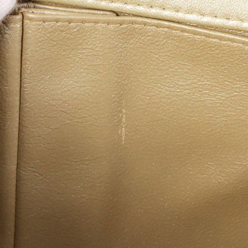 Chanel Around 2002 Made Chocolate Bar Turn-Lcok Chain Bag Champagne Gold For Sale 12