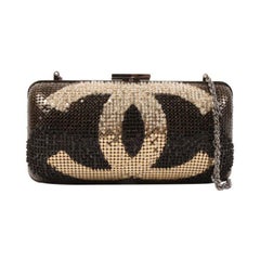 Chanel Around 2006 Made Beads CC Metal Clasp Chain 2Way Bag Nero