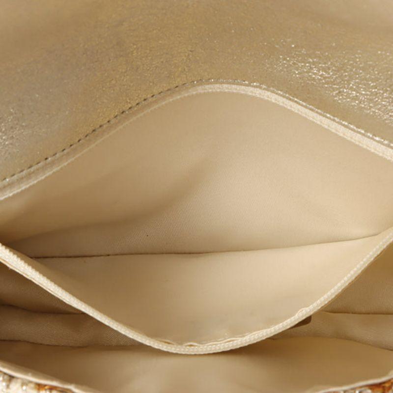 Chanel Around 2007 Made Tweed Cc Mark Plate Chain Shoulder Bag Beige/Silver/Gold 15