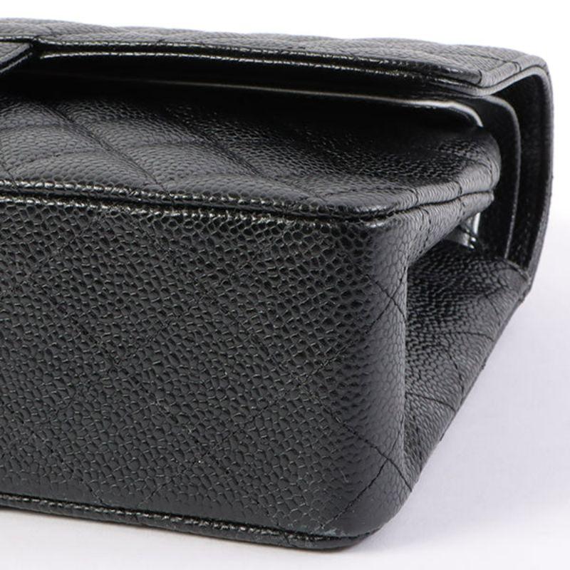 Chanel Around 2008 Made Karl Lagerfeld Autograph Caviar Skin Flap Black Bag 10