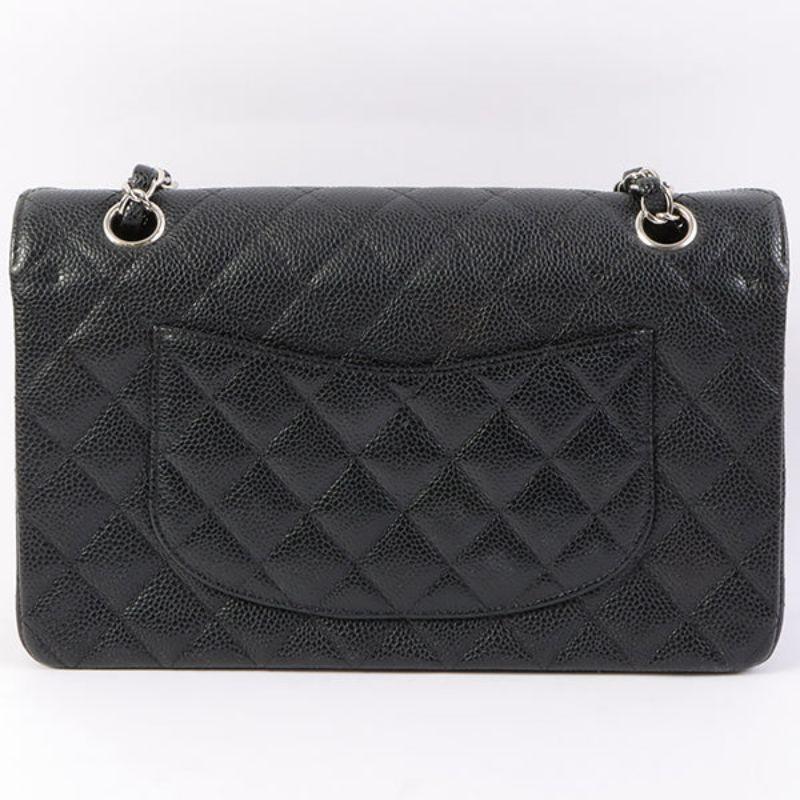Chanel Around 2008 Made Karl Lagerfeld Autograph Caviar Skin Flap Black Bag In Good Condition In London, GB