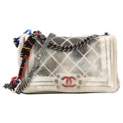 Chanel Art School Oh My Boy Flap Bag Graffiti Canvas