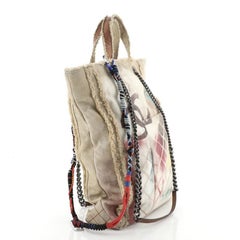 Chanel Art School Oh My Boy Tote Graffiti Canvas