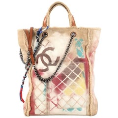 Chanel Art School Oh My Boy Tote Graffiti Canvas