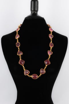 Chanel Articulated Necklace with Pink Glass Paste, 1996