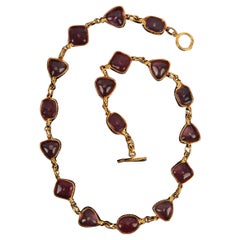 Chanel Articulated Necklace with Pink Glass Paste, 1996