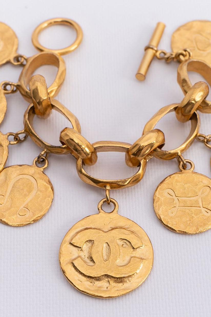 Chanel Astrological Signs Charms Bracelet in Gilded Metal, 1994 Spring For Sale 2