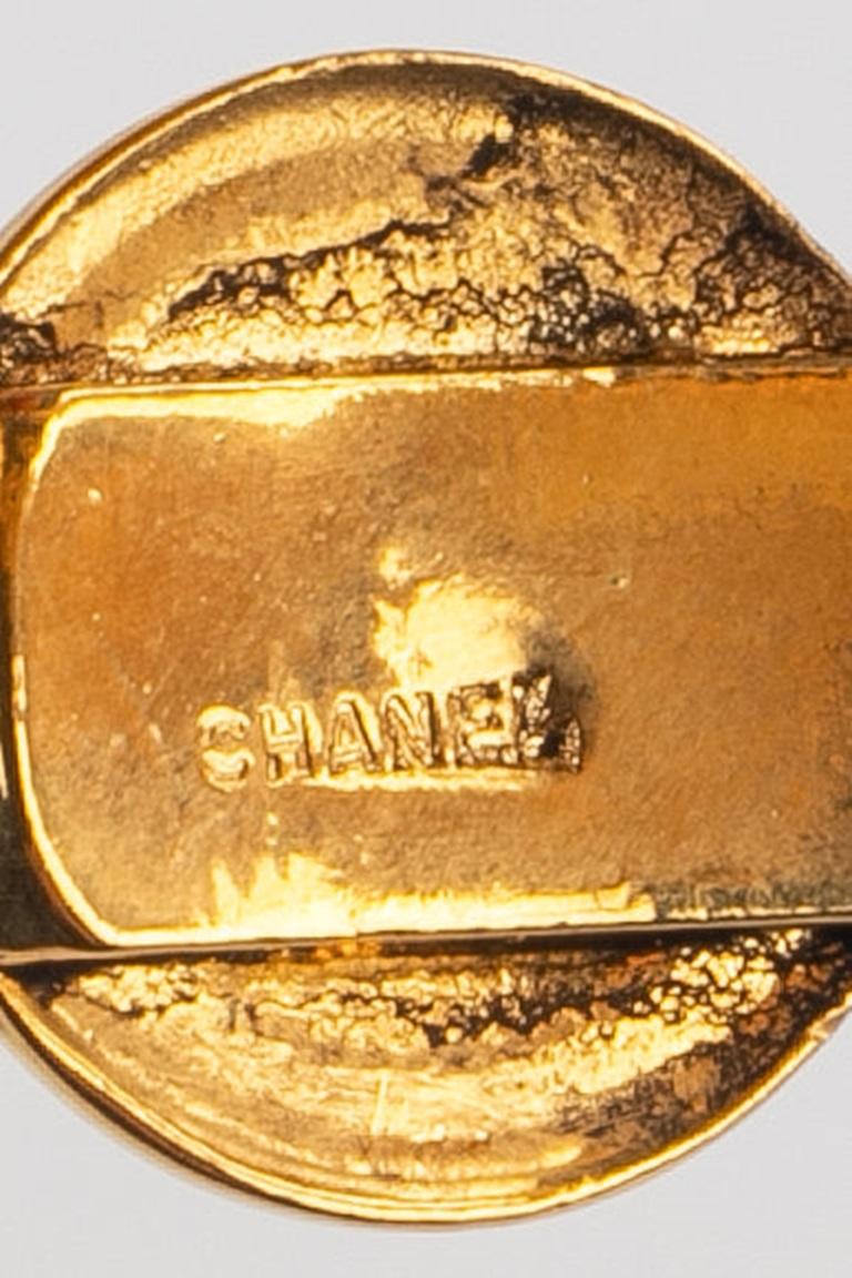Chanel Astrologie Goldenes Spiralarmband aus Metall, 1990er-Jahre im Angebot 4