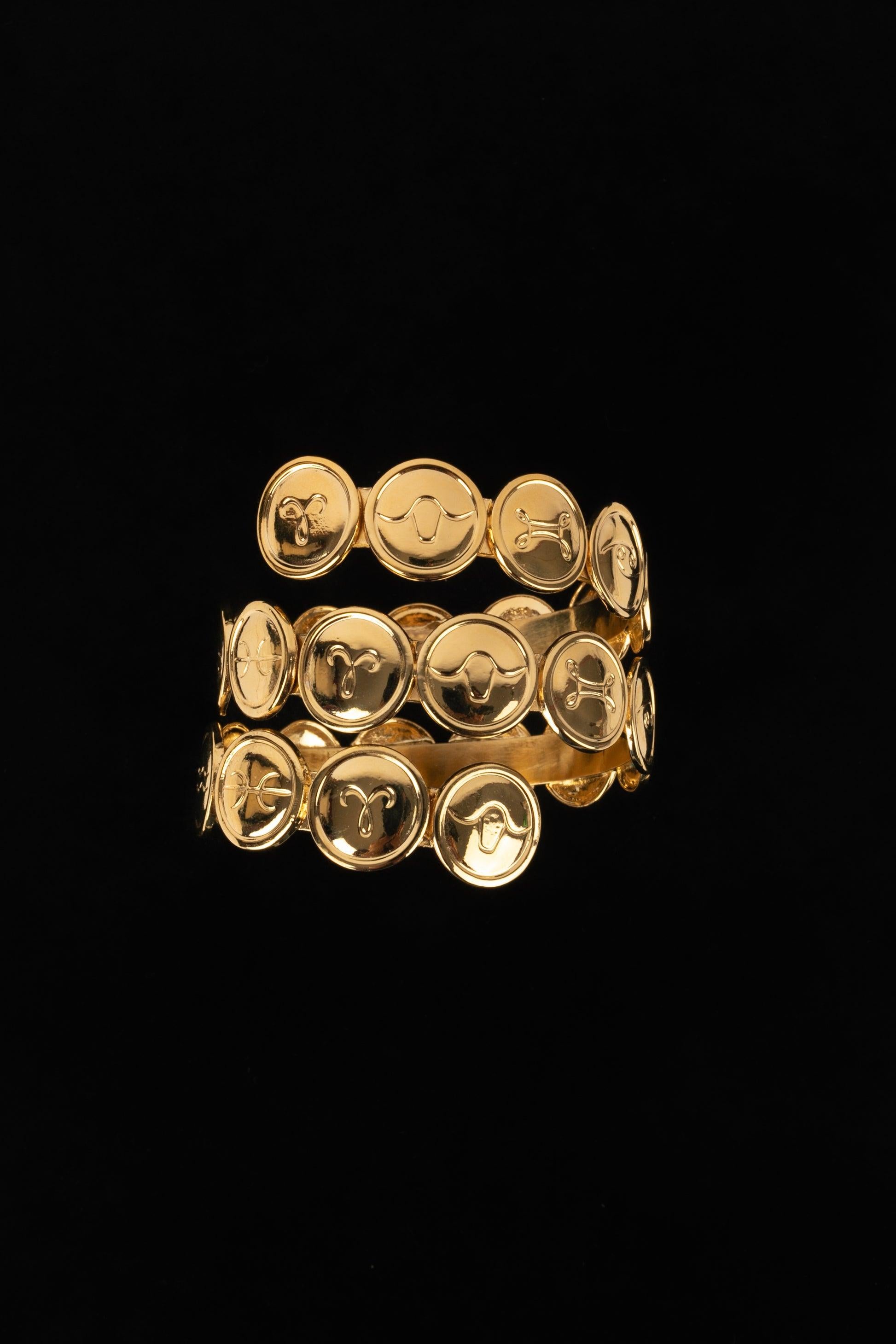 Women's Chanel Astrology Zodiac Signs Bracelet, 1980s For Sale