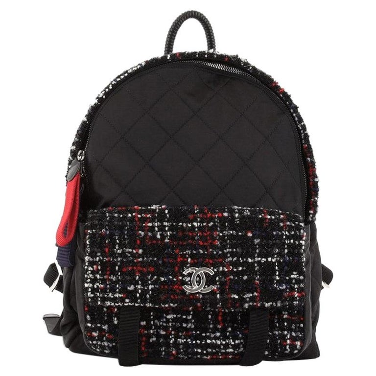Chanel Astronaut Essentials Backpack Quilted Nylon with Tweed Medium