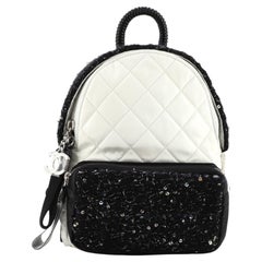 Chanel Astronaut Essentials Backpack Quilted Nylon with Tweed Small
