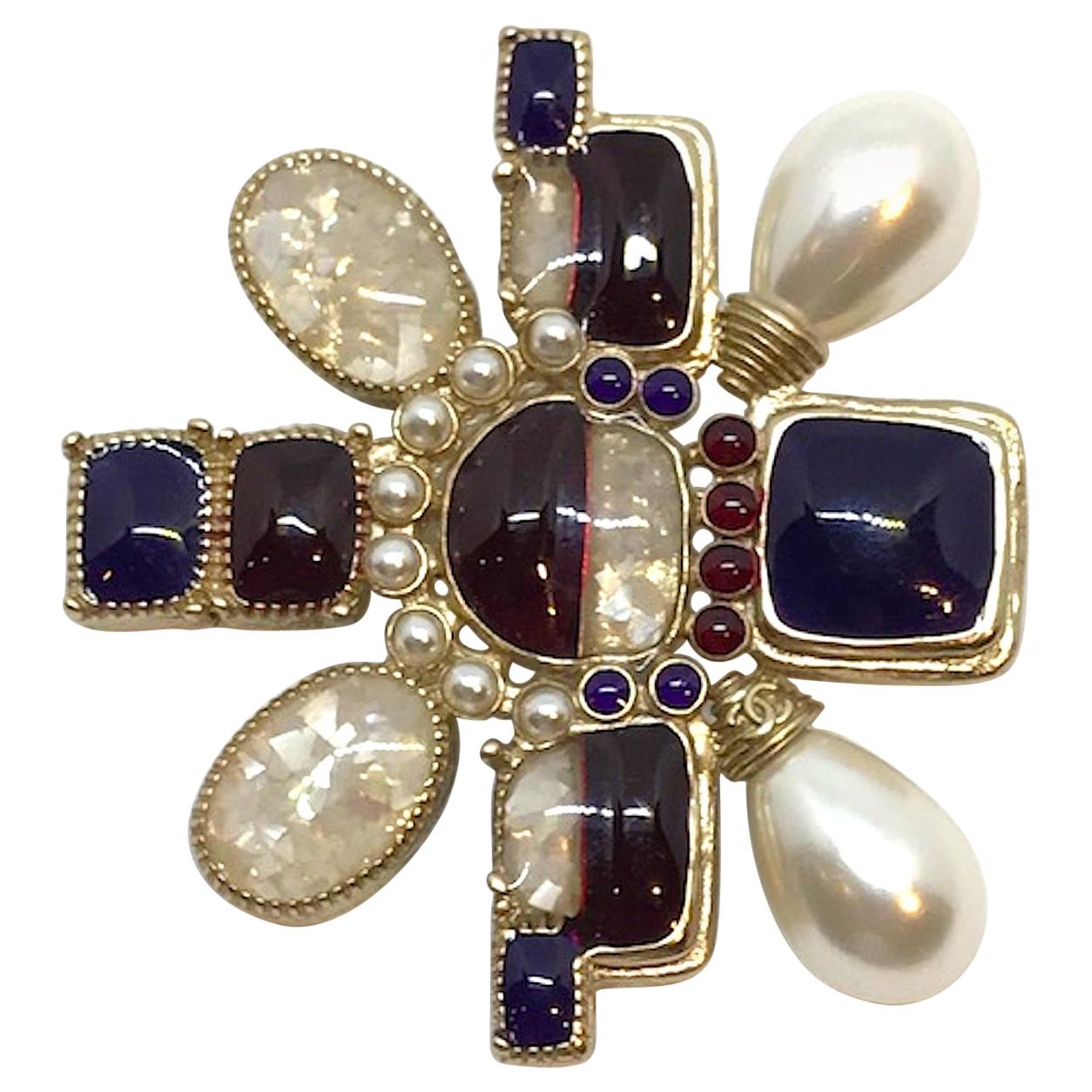 Chanel Asymmetric Medallion Pin, 2016 Collection