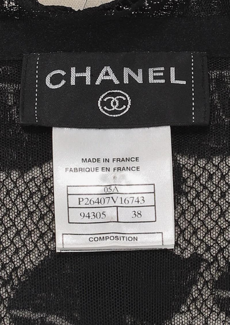 Women's Chanel Autumn '05 Black Lace Short Dress For Sale