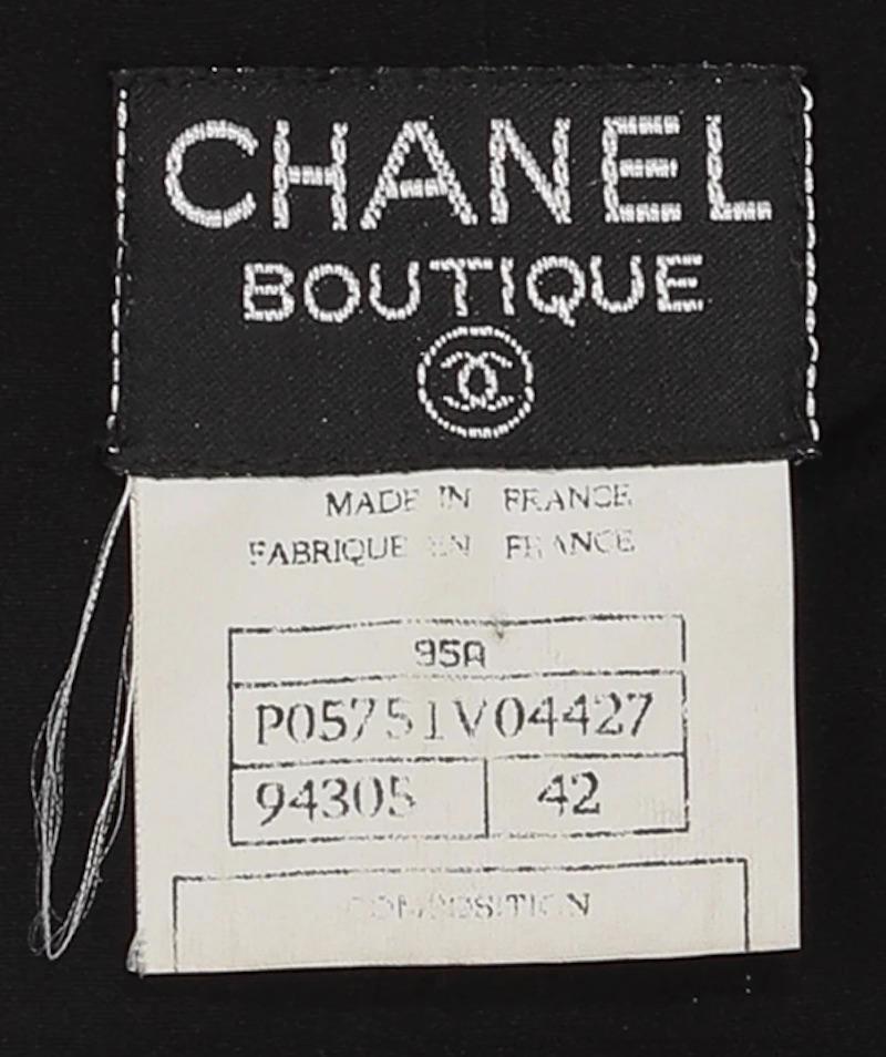 Women's Chanel Autumn 1995 Black Lace Short Sleeve Blouse