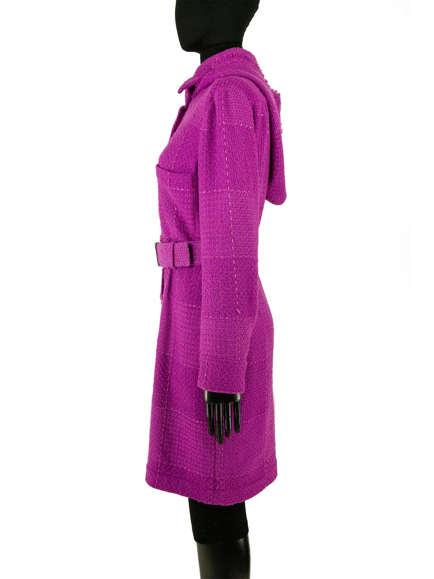 Purple Chanel Autumn 2007 Magenta Tweed Coat