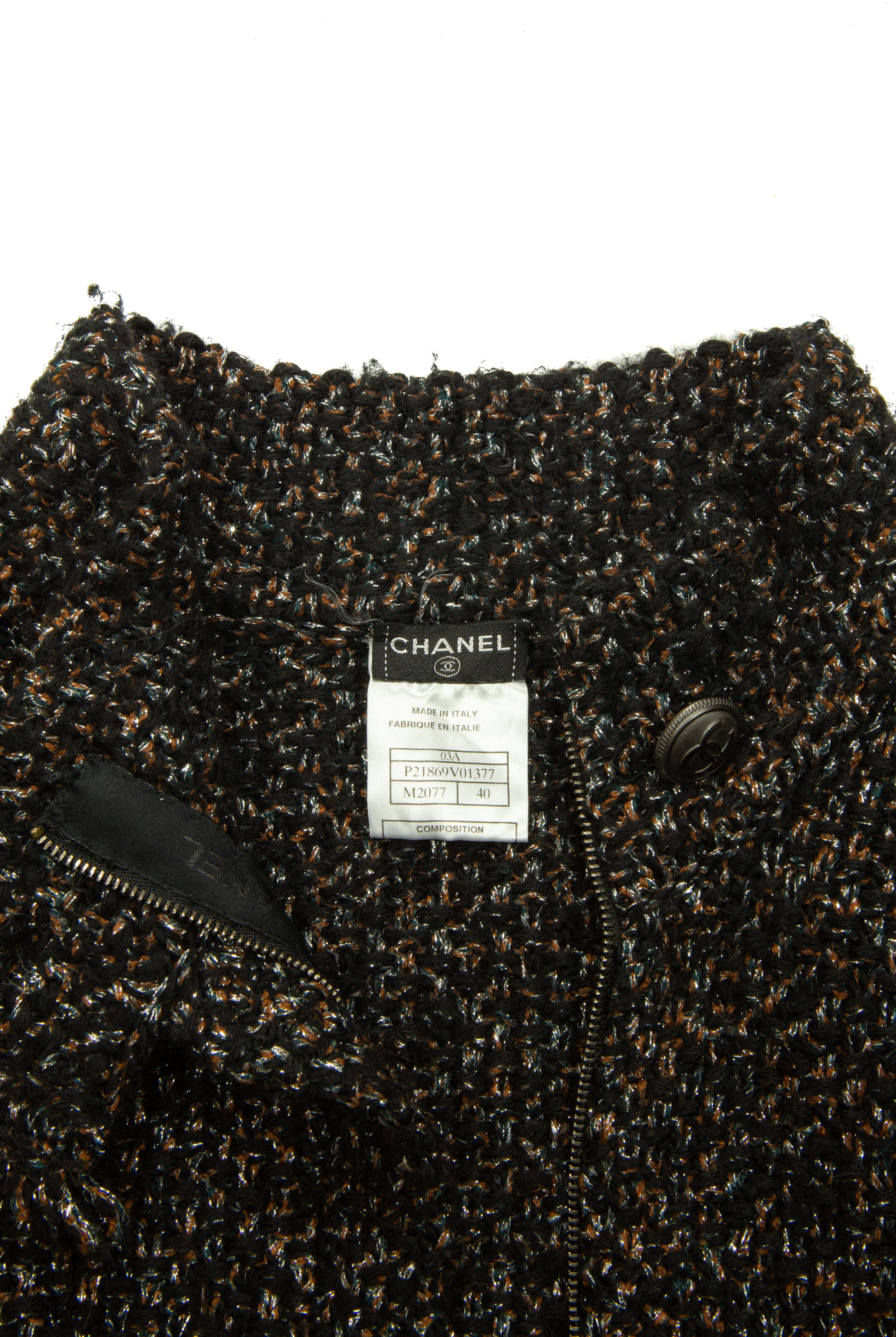 Chanel Autumn / Winter 2003 Tweed Zip Up Jacket In Good Condition In London, GB