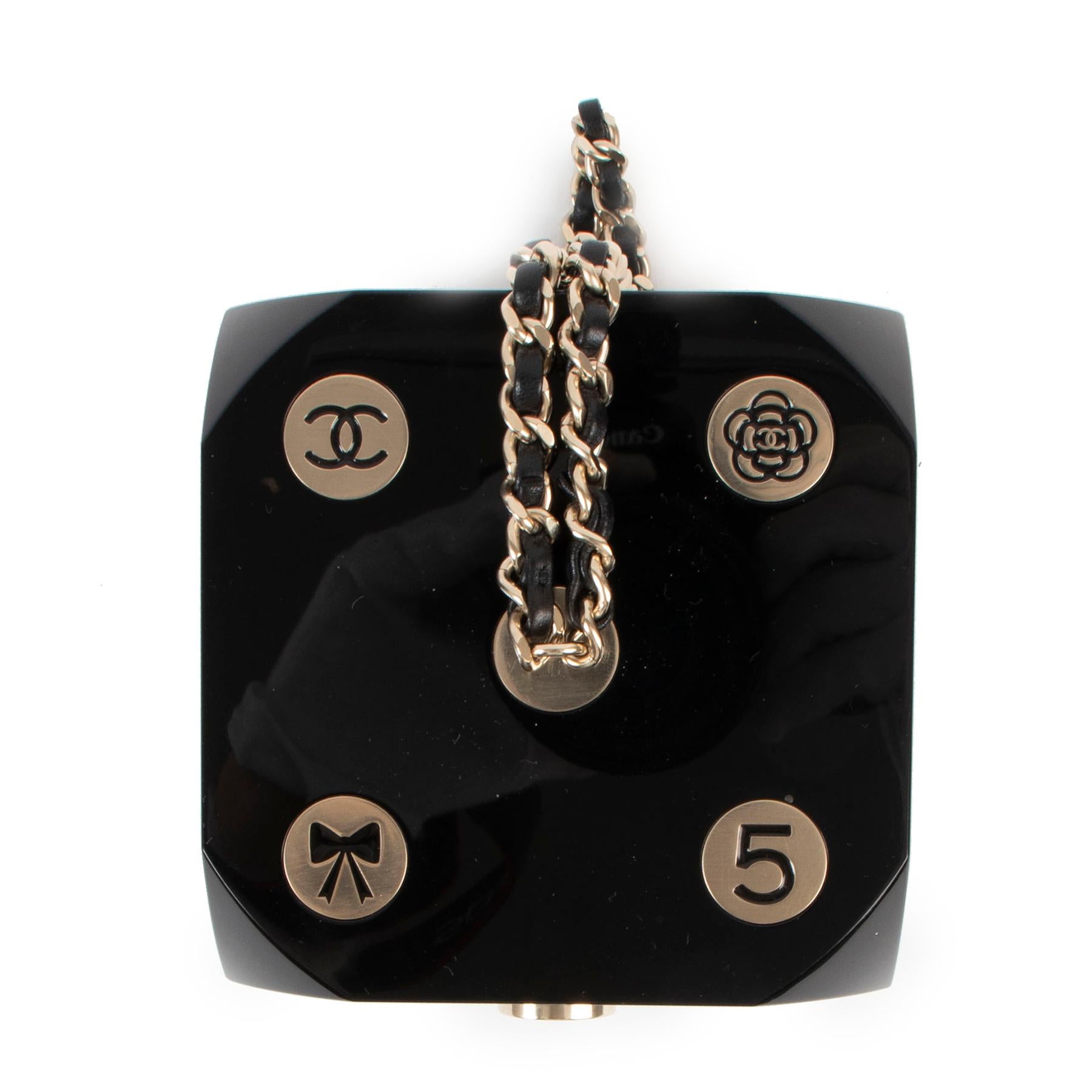 Black Chanel Autumn/Winter 2015 Couture Dice Casino Minaudière Plexiglass Bag