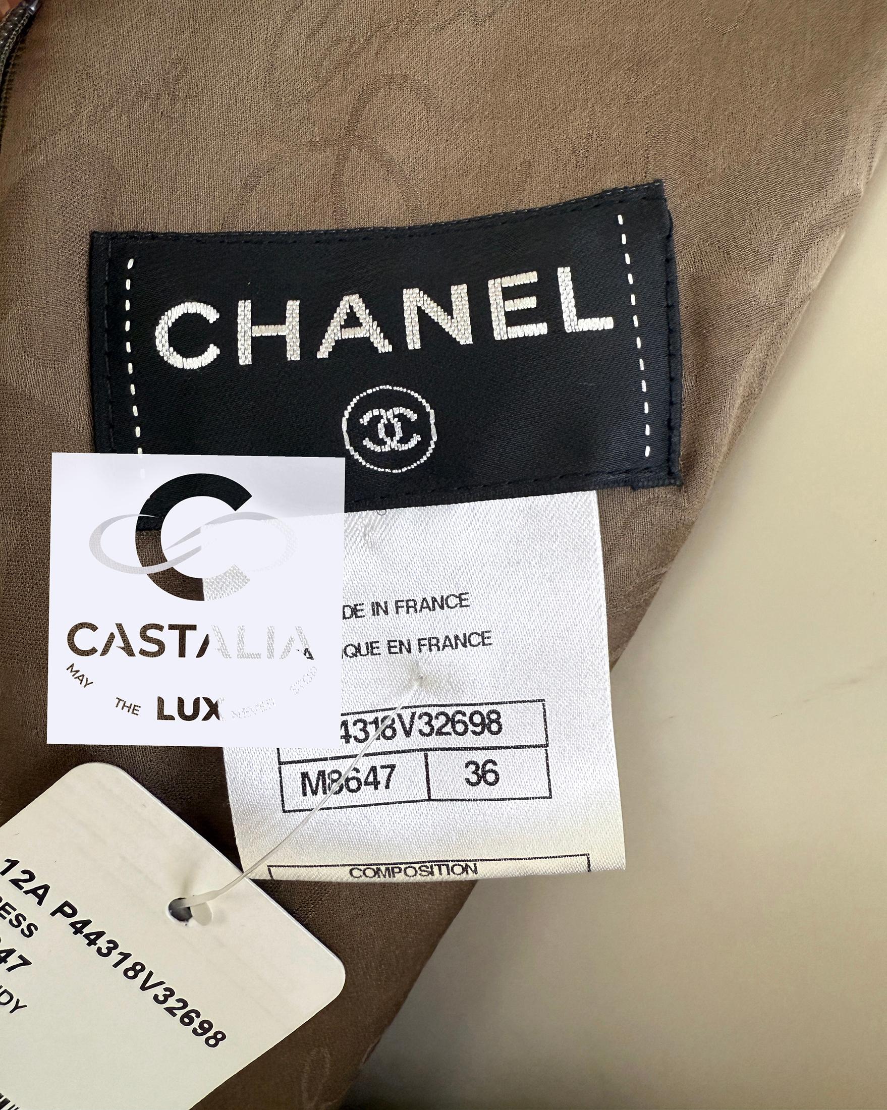 Abito in tweed Chanel Palette Autunnale Cézanne  36 FR in vendita 10