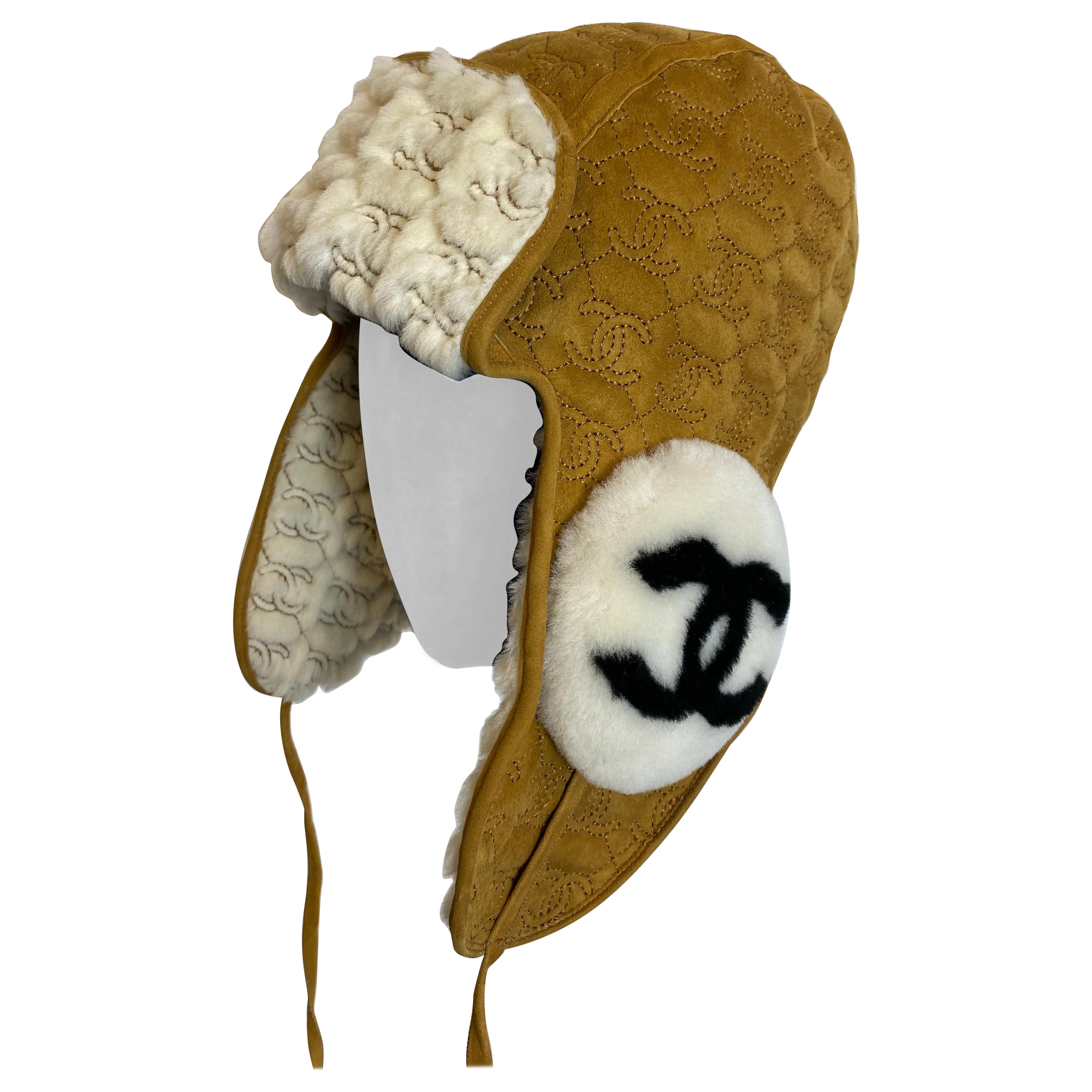 Chanel aviator winter camel Hat