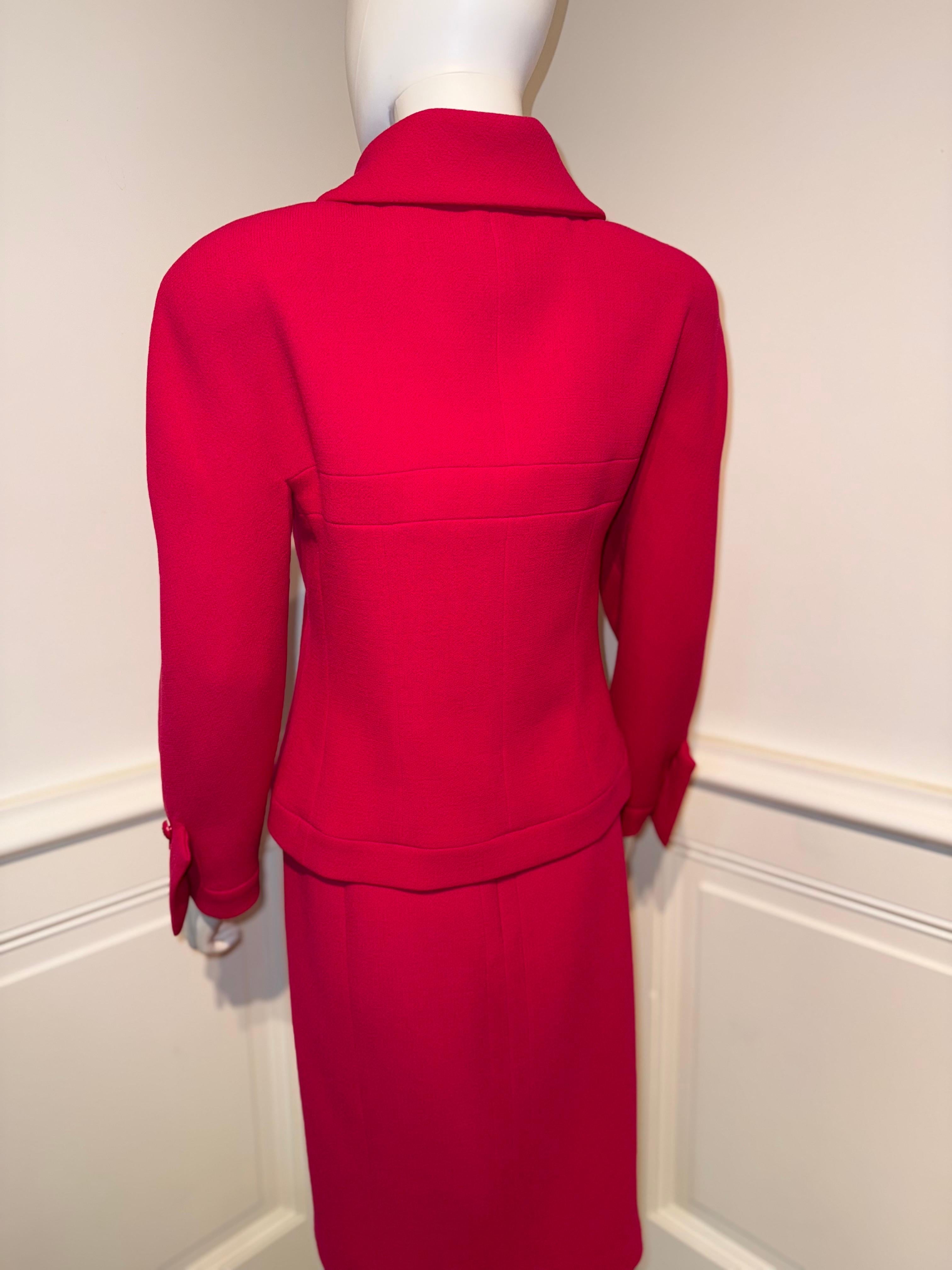 Chanel AW 1991 Hip-Hope Collection abito con gonna fucsia da passerella di Karl Lagerfeld in vendita 6