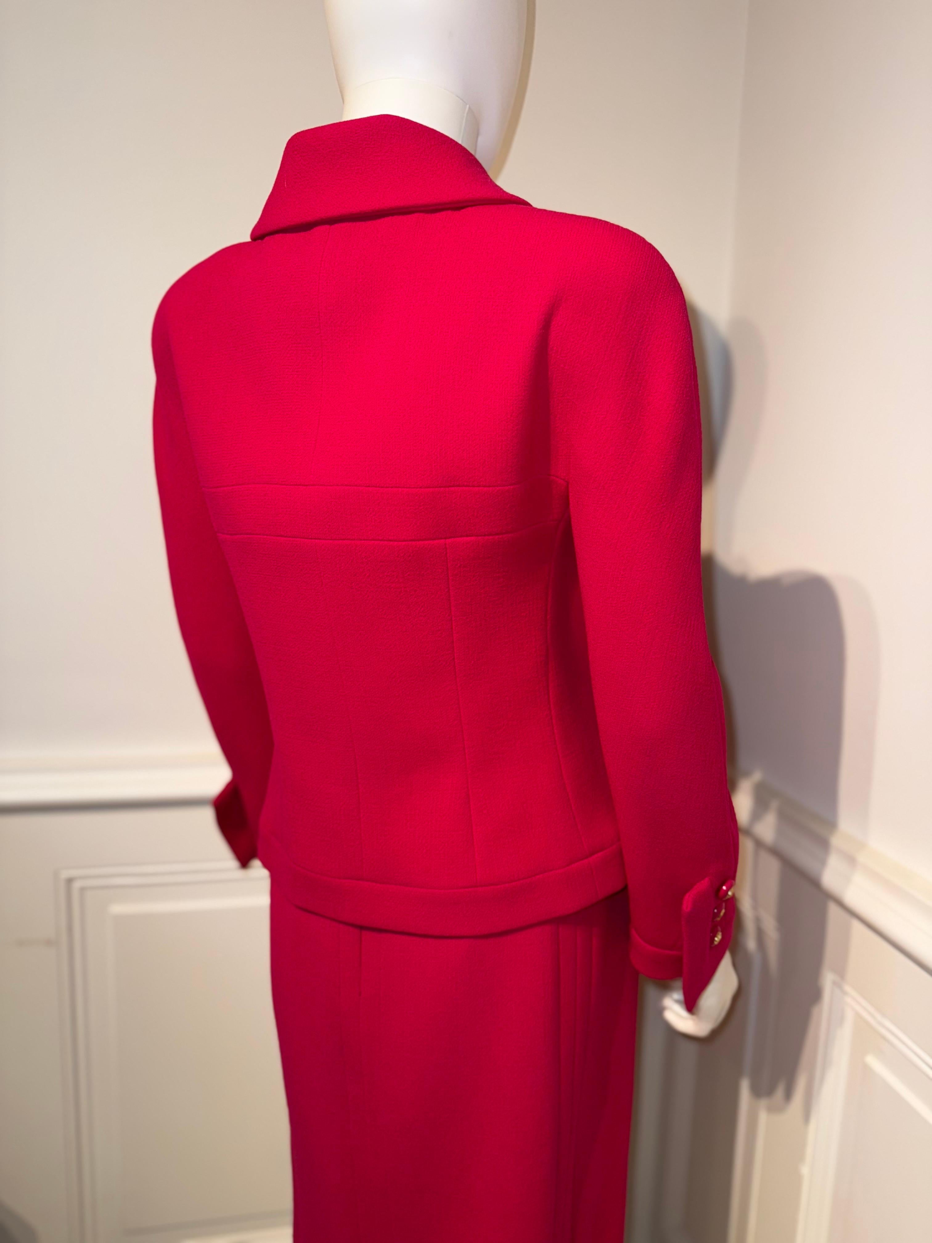 Chanel AW 1991 Hip-Hope Collection abito con gonna fucsia da passerella di Karl Lagerfeld in vendita 8
