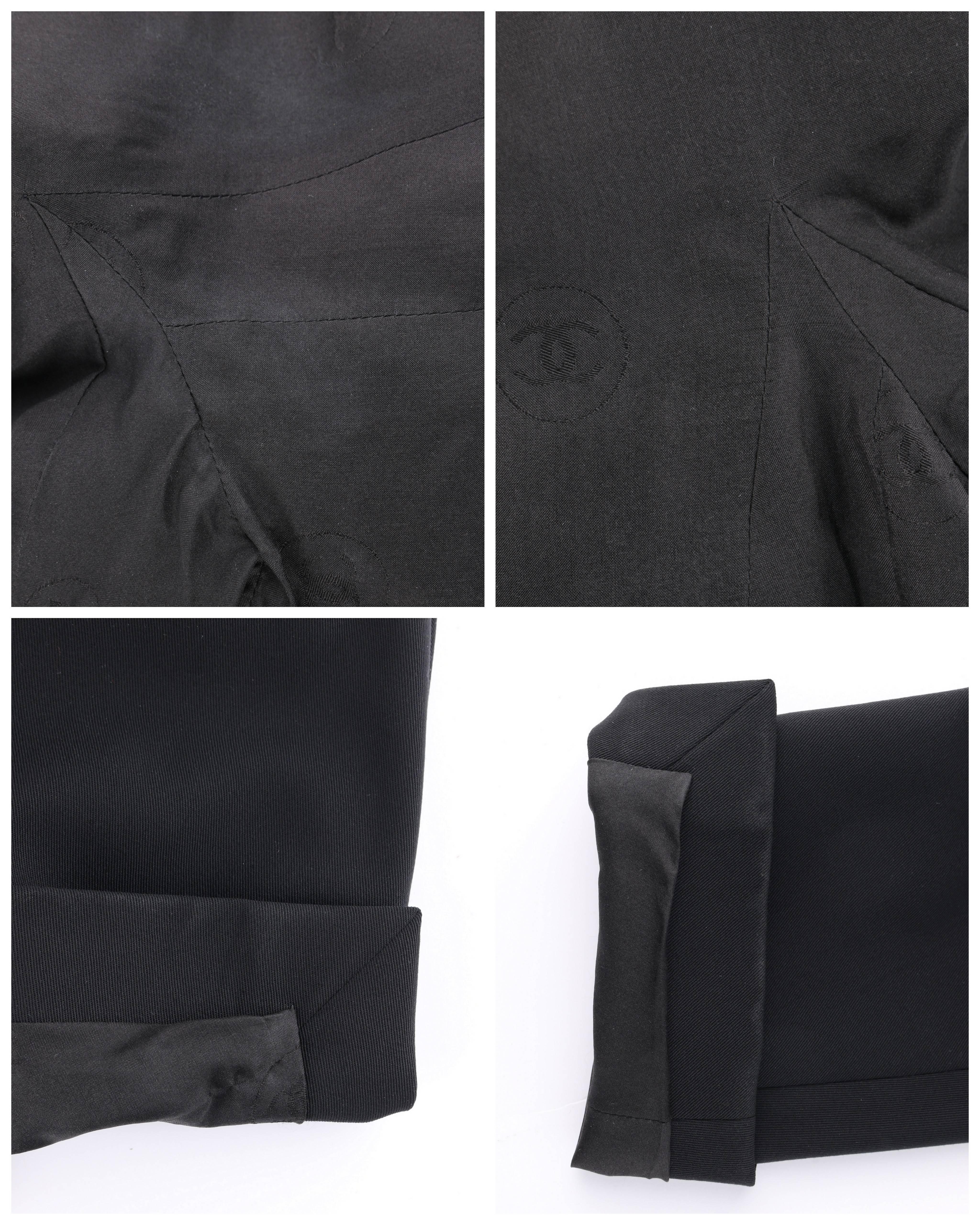CHANEL A/W 1999 Black Wool Dolman Sleeve Cropped Classic Blazer Jacket 4