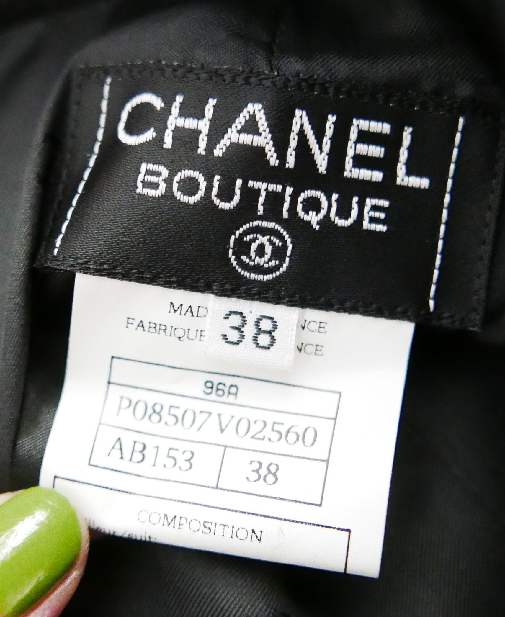 Chanel AW96 Grauer Wollrock aus Wolle im Zustand „Neu“ im Angebot in London, GB