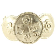 Chanel B14P Icon Coin Bangle Bracelet Cuff 88ck89s