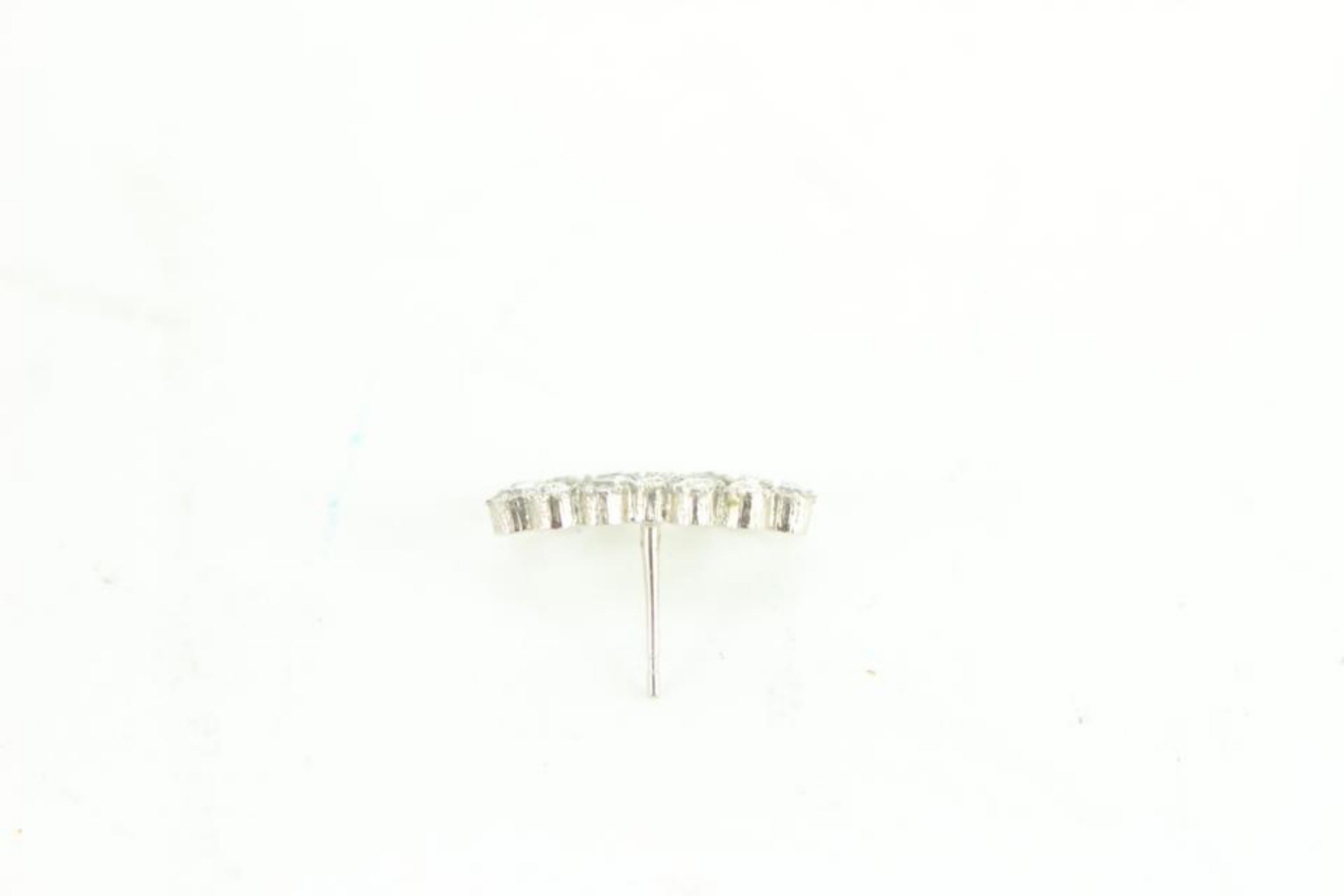 Chanel B15a Crystal CC Pierce Single Earring 29ck62s In Good Condition In Dix hills, NY