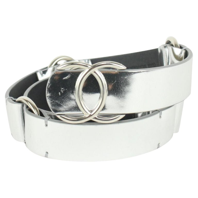 Silver Chanel Belt - 91 For Sale on 1stDibs  chanel inspired belt, chanel  belt for sale, chanel belt sale