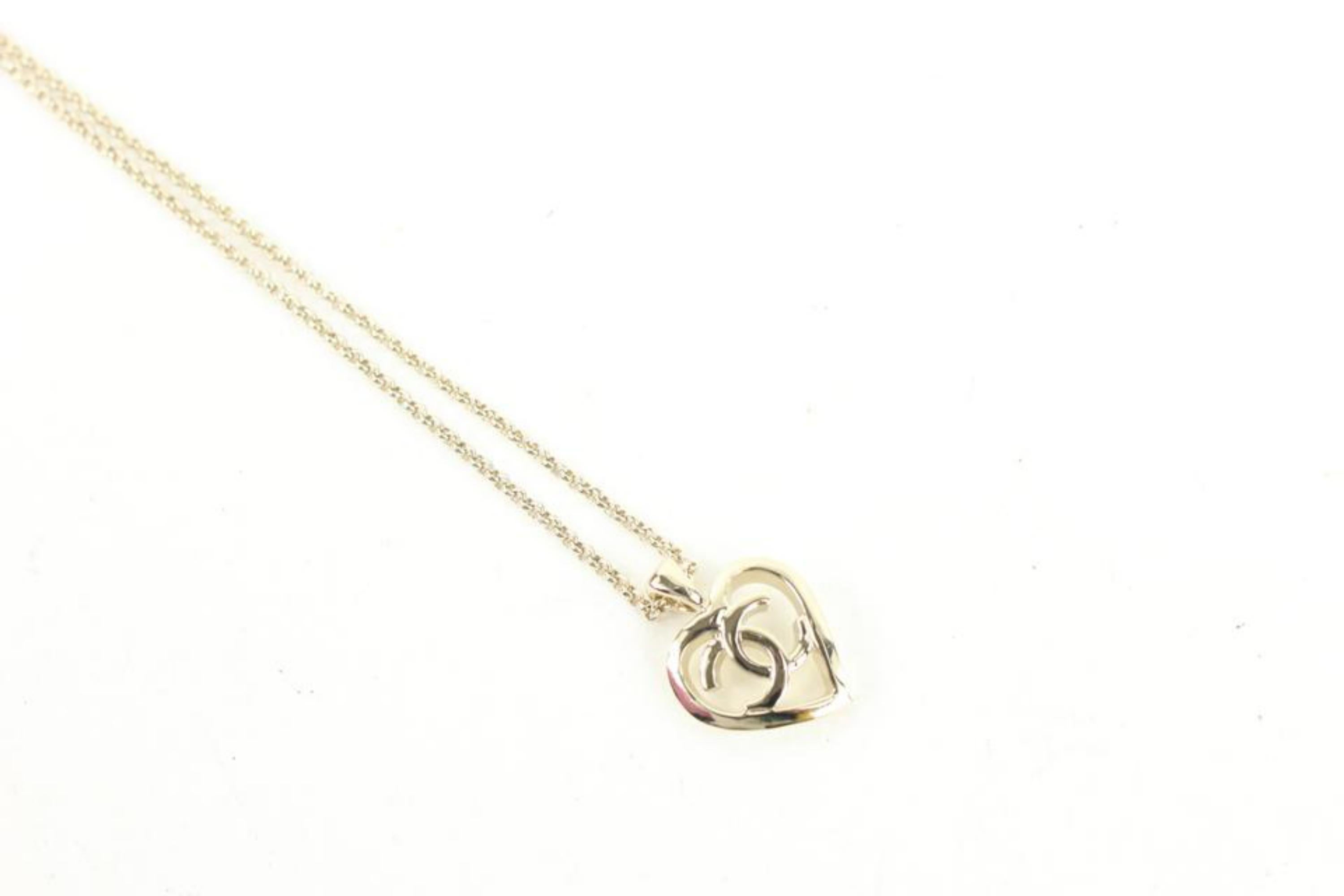 Chanel B22P Gold Heart CC Logo Chain Necklace 76c24s 6
