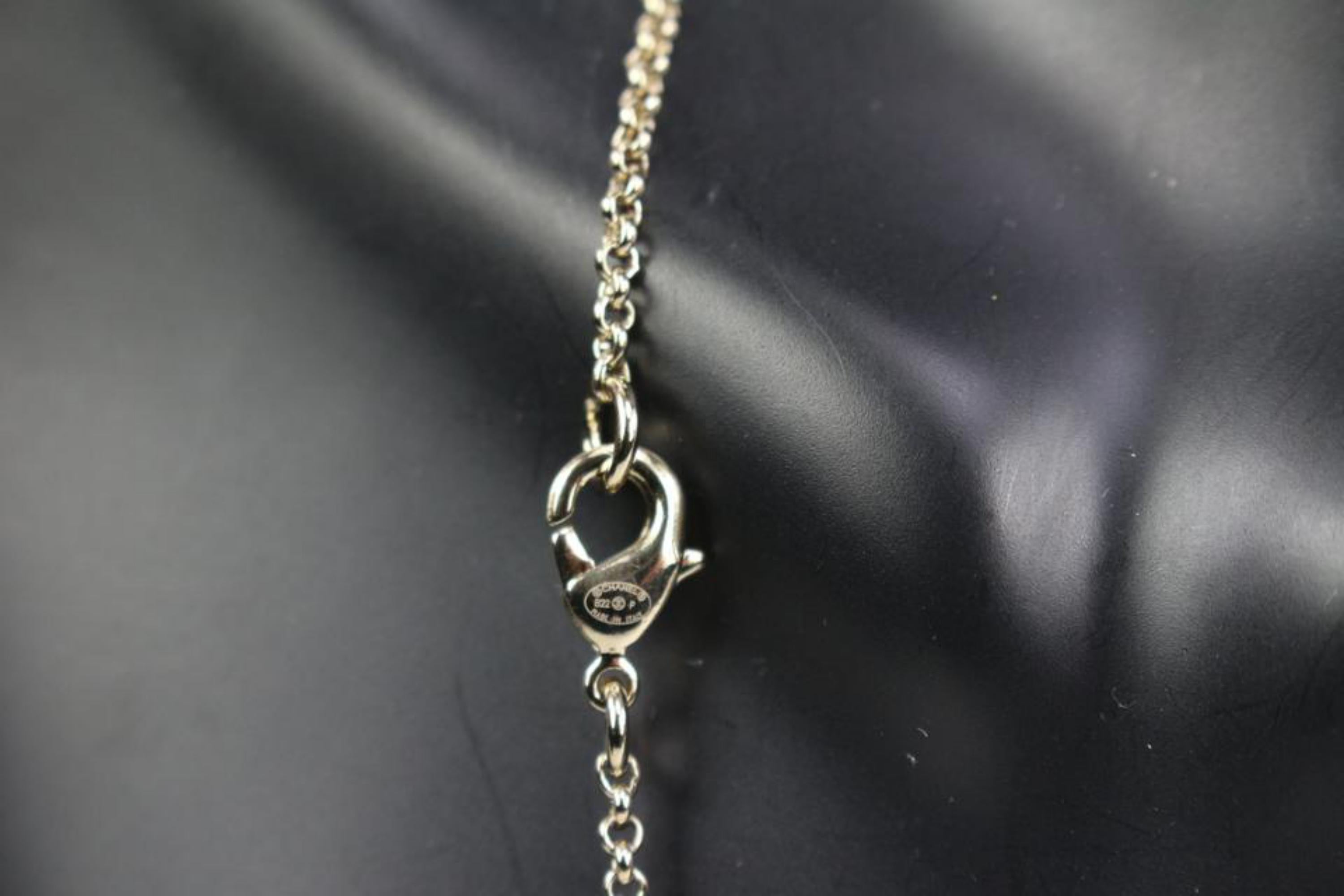 Chanel B22P Gold Heart CC Logo Chain Necklace 76c24s 1