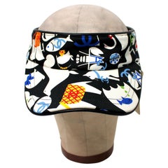 Chanel Baby Animals Cotton Print Sun Visor Hat circa 2007