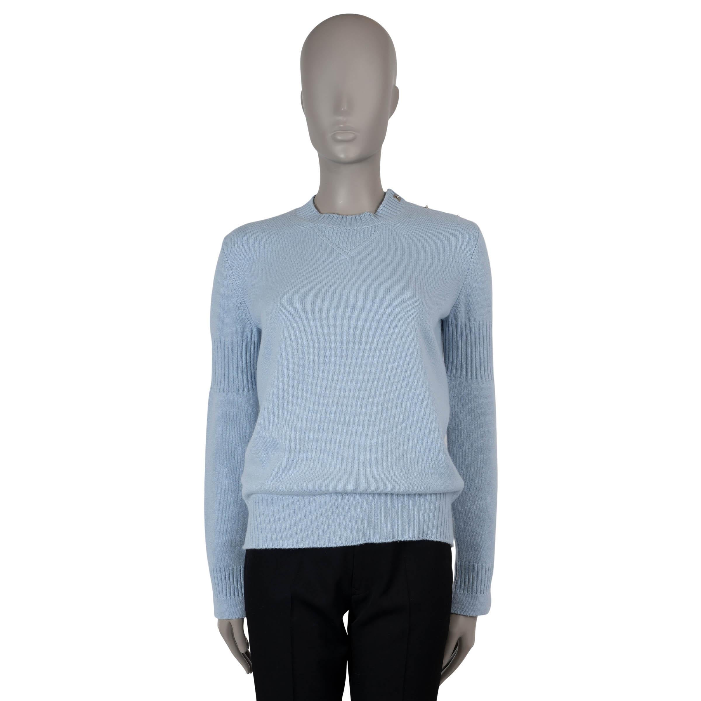 CHANEL 15P CC TUNRLOCK Pull col roulé bleu bébé 40 M en vente