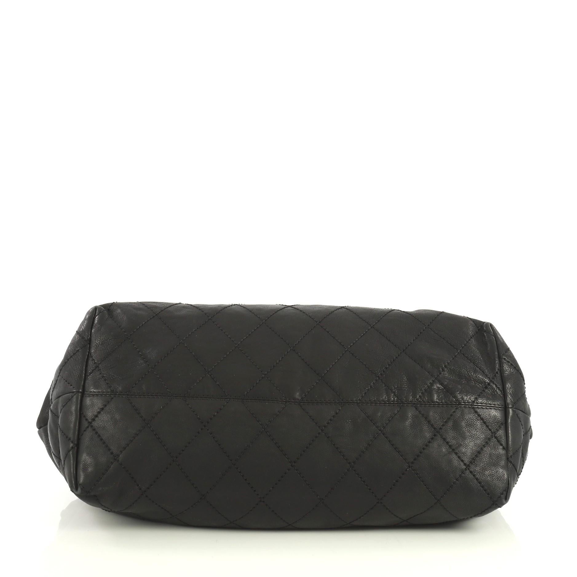 Chanel Baby Coco Cabas Quilted Leather Large In Good Condition In NY, NY